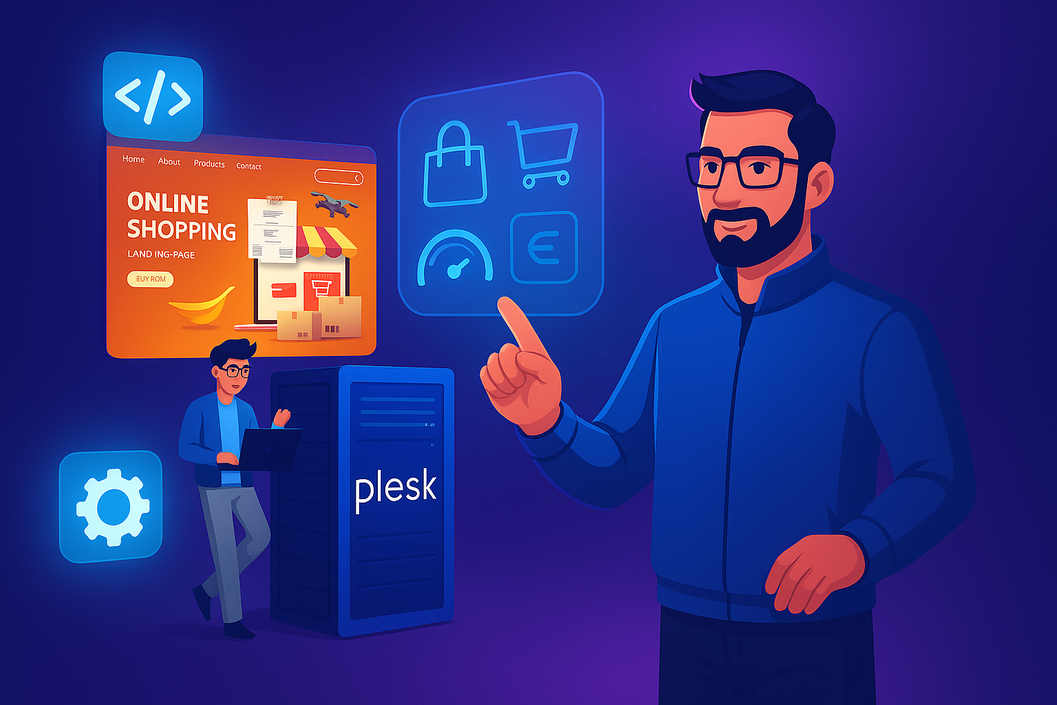 Plesk Control Panel Illustration Web Hosting Canada NordikServer